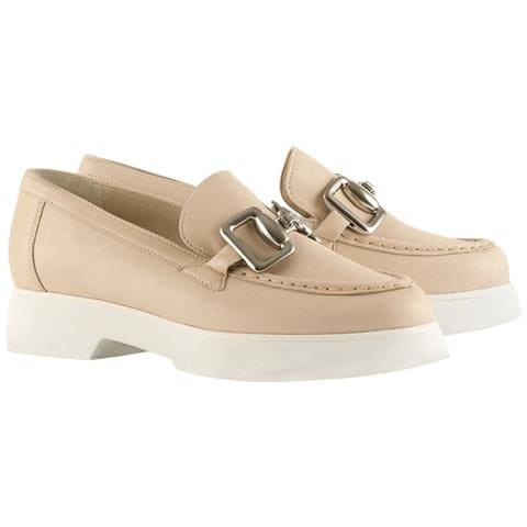 Max Loafers Mocassino Pelle Scarpe Donna Beige Eu 39, 5-101610 1400 - Foto 2