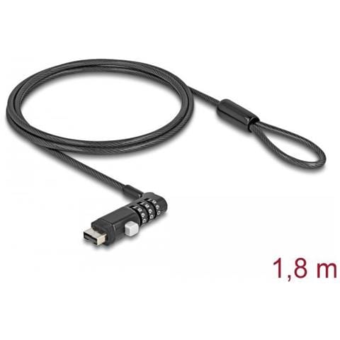 Cavo Di Sicurezza Per Notebook Navilock Per Presa Usb Type-a Con Lucchetto A Combinazione - Foto 1