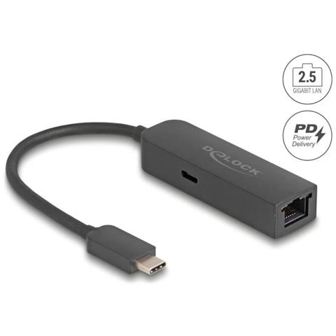 Adattatore Usb Type-c A Lan 2,5 Gigabit Con Power Delivery 100 Watt - Foto 1