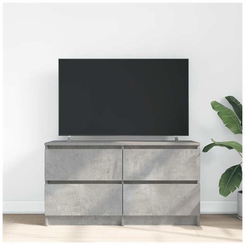 Mobile Porta Tv Grigio Cemento 100x35x54 Cm Legno Multistrato - Foto 3