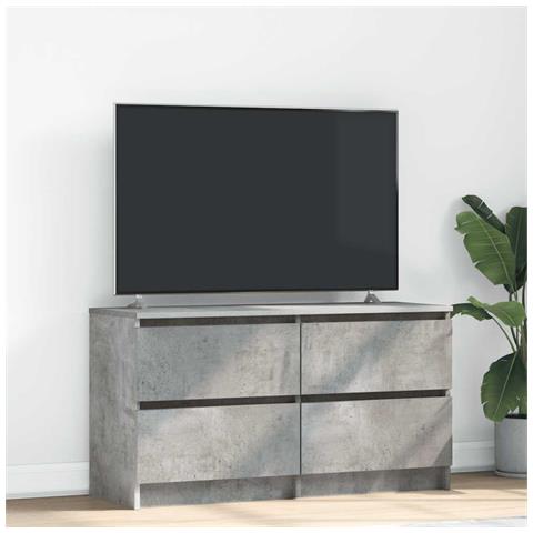 Mobile Porta Tv Grigio Cemento 100x35x54 Cm Legno Multistrato - Foto 1