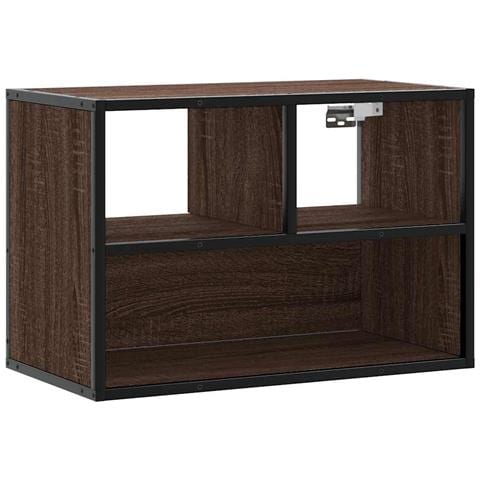 Mobile Tv Rovere Marrone 60x31x39,5cm In Truciolato E Metallo - Foto 2