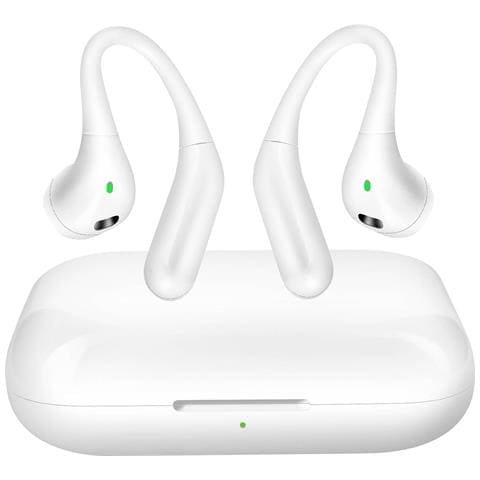 Auricolari Bluetooth Con Gancio E Microfono, Bianco - Foto 1