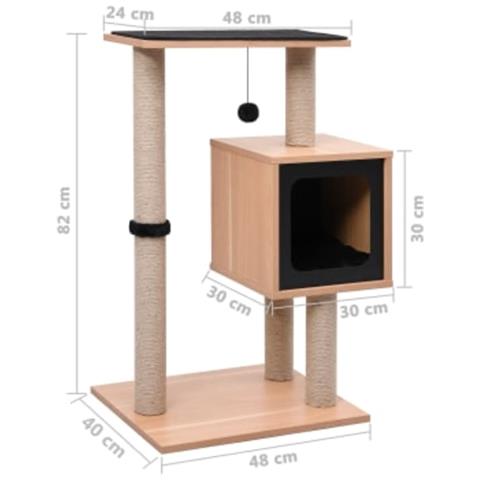 Lusso Casadino -  Albero Per Gatti Con Tappeto Tiragraffi In Sisal 82 Cm - Foto 7