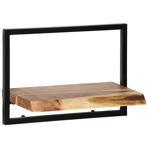 Lusso Casadino -  Set Di Mensole 5 Pz In Legno Massello Di Acacia E Acciaio - Foto 8