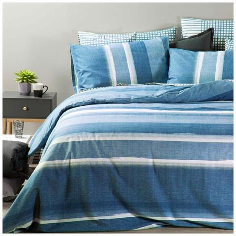 Sacco Copripiumino Con Federe Matrimoniale New Generation Denim In Cotone Colore Blu Misura Matrimoniale - Foto 1