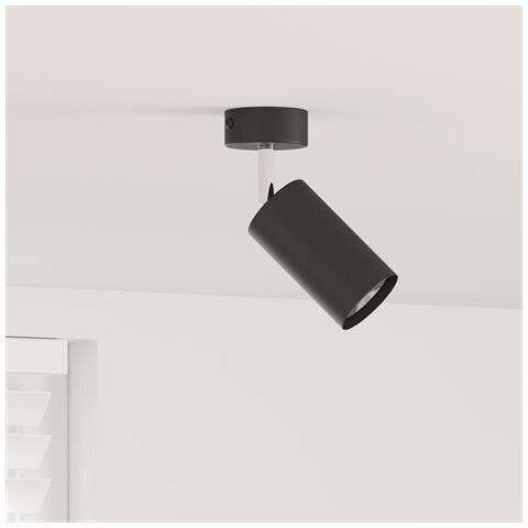 Faretto da soffitto 1 Via Regolabile Nero GU10 - Foto 2