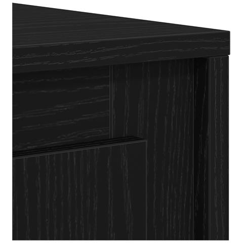 Sideboard Nero Rovere 102x35x55 cm Legno ingegnerizzato - Foto 9