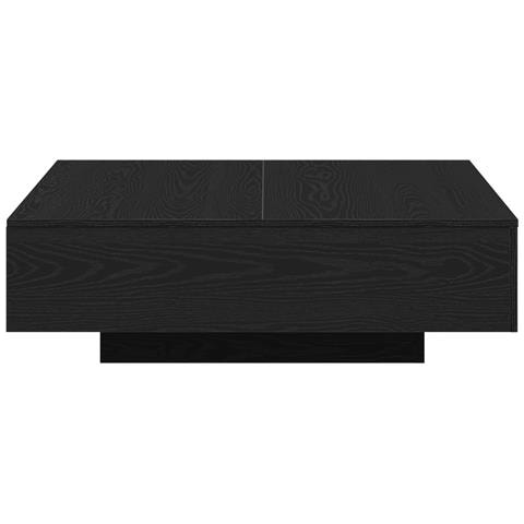 Tavolino da caffè  Nero Rovere 100x100x31 cm in legno ingegnerizzato - Foto 4