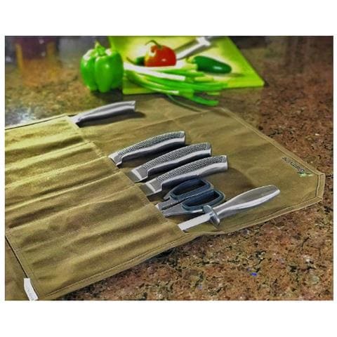 Borsa Portacoltelli In Tela - Custodia Per Coltelli Green - Foto 7