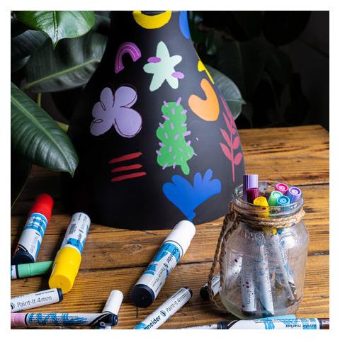 Paint-It evidenziatore 6 pz Tipo di punta Beige, Bordeaux, Marrone, Arancione, Rosa, Giallo - Foto 2