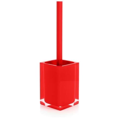 Scopino Wc D'appoggio Con Ciuffo In Setole Linea Rainbow Ra33 Rosso - Foto 1