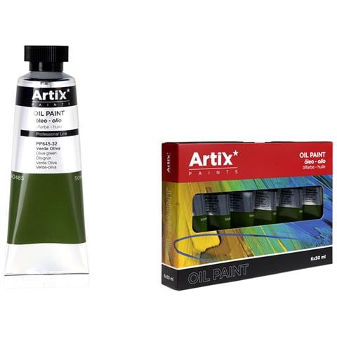 Pack 6 Uds. Pittura Ad Olio Expert 50 Ml Verde Oliva - Foto 1