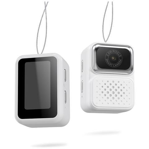Mini Fotocamera Portatile: Registrazione Hd 480p, Schermo Ips Da 0.96"" E Design Alla Moda White - Foto 1