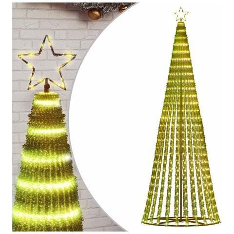 Albero di Natale a LED 475 LED Bianco Caldo 247 cm - Foto 1