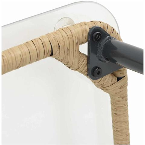 Tavolo da Giardino Naturale 80 x 40 x 45.5 cm Poly Rattan - Foto 9