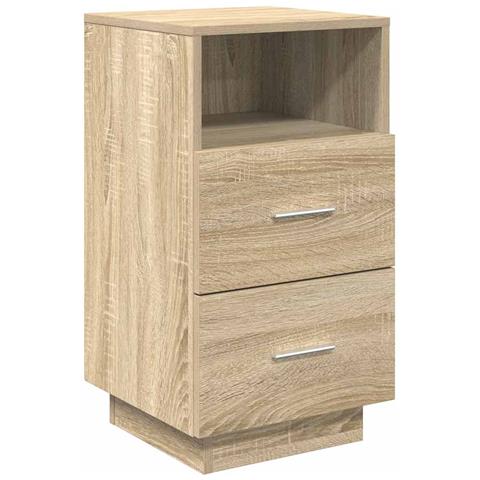Comodino con 2 Cassetti Rovere Sonoma 36x36x68 cm - Foto 1