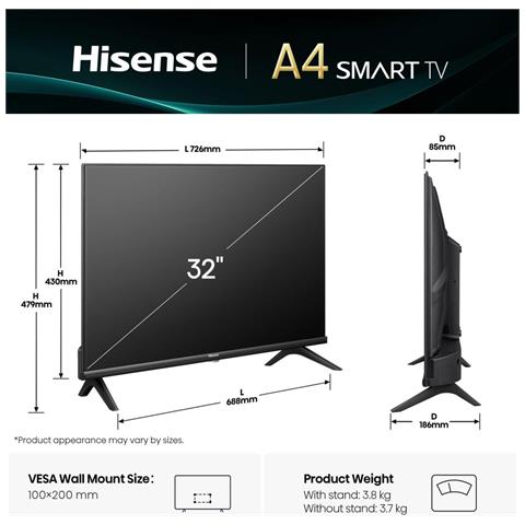 32A4Q Smart TV HD 32'' Nero - Foto 13