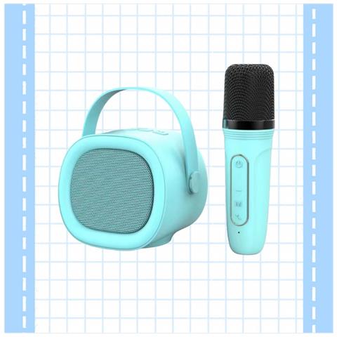 Altoparlante Karaoke Portatile Bluetooth 5.3 Con Microfono Wireless, Audio Hifi, Karaoke Per Due Blue - Foto 3