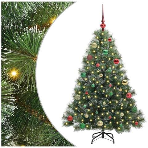 Albero di Natale artificiale con 150 LED Verde 150 cm PE e PVC - Foto 1