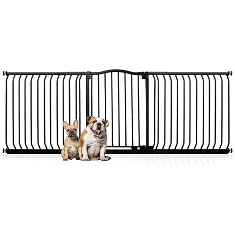 Bettacare Cancelletto Per Cani Con Parte Superiore Incurvata, 197cm - 206cm, Nero Opaco - Foto 1