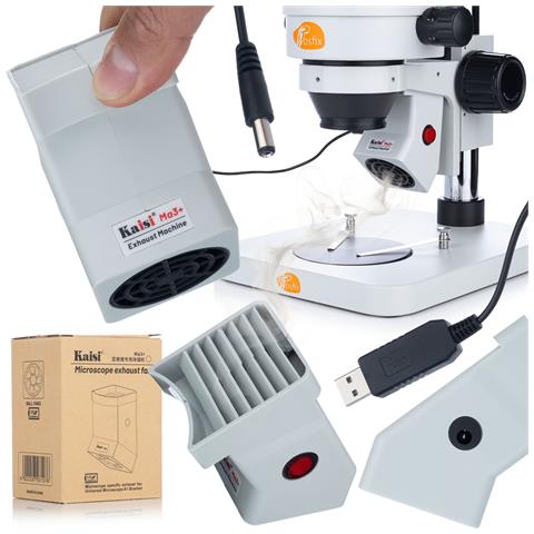 Assorbitore Di Fumi Per Microscopio Stereoscopico Ma3+ Mini - Potenza 12v, Usb | Compatibile Con Planets Pro | Design Compatto E Portatile - Foto 1