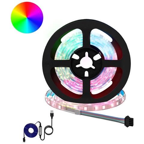 Striscia LED 2 pcs Nero e trasparente 1000 mm Rame e plastica - Foto 1