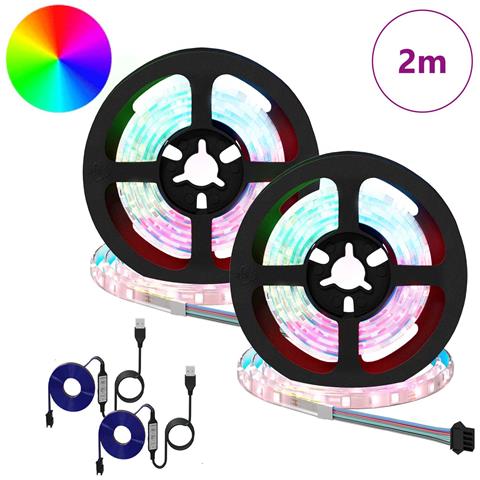 Striscia LED 2 pcs Nero e trasparente 1000 mm Rame e plastica - Foto 2