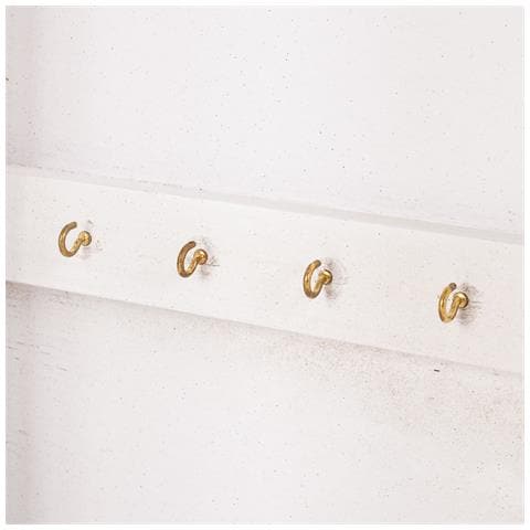 Cassetta Portachiavi In Legno Bianco 25x7,5x36h - Foto 8