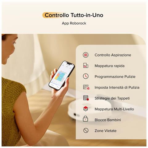 Q7 M5 Set Robot Aspirapolvere Lavapavimenti con Mappatura, 10.000 Pa, Anti-groviglio, Quantità d'acqua Regolabile per il Lavaggio, Auto Boost sui Tappeti, Controllo APP, Bianco - Foto 2