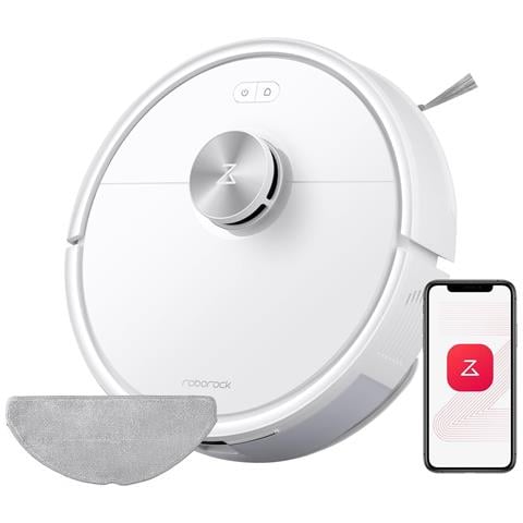 Q7 M5 Set Robot Aspirapolvere Lavapavimenti con Mappatura, 10.000 Pa, Anti-groviglio, Quantità d'acqua Regolabile per il Lavaggio, Auto Boost sui Tappeti, Controllo APP, Bianco - Foto 1