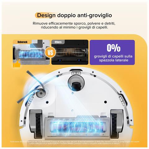 Q7 M5 Set Robot Aspirapolvere Lavapavimenti con Mappatura, 10.000 Pa, Anti-groviglio, Quantità d'acqua Regolabile per il Lavaggio, Auto Boost sui Tappeti, Controllo APP, Bianco - Foto 8