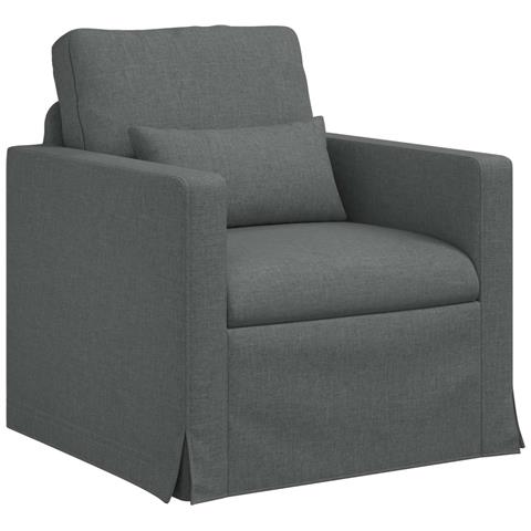 Divano Grigio scuro 78 x 78 x 80 cm Tessuto - Foto 1