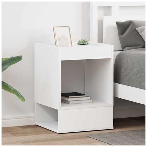 Tavolino 2 pcs Bianco 40 x 40 x 56 cm Legno multistrato - Foto 2