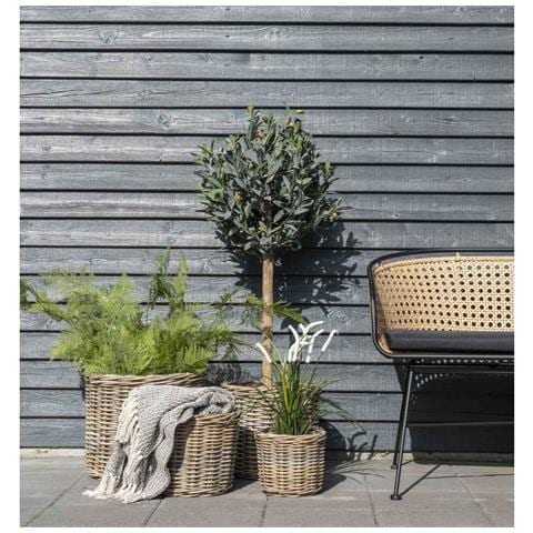 Set Di 4 Cesti Bogor Rotondi In Rattan Kubu Naturale - Misure Assortite - Foto 3