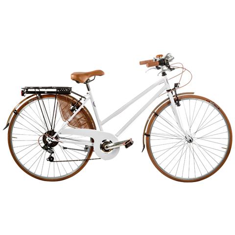 Bici Misura 28 City Bike Vintage Linea Sport Peugeot Bicicletta Da Donna Con Cambio 6v Completa Di Accessori Luci A Led - 44 Bianco - Foto 1