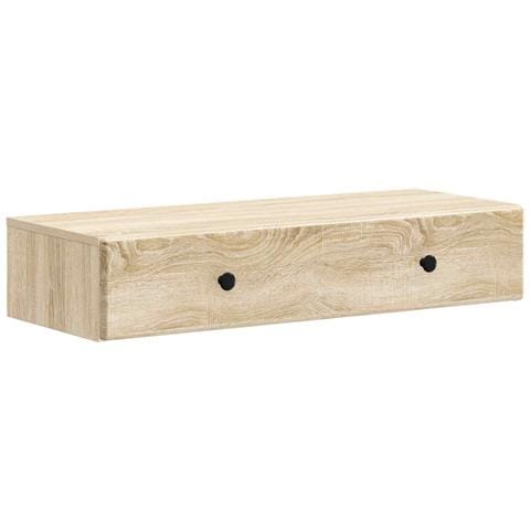 Tavolino da Parete Laterale Rovere Sonoma 87,5 x 34,5 x 17 cm - Foto 1