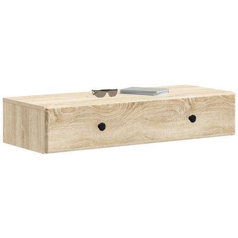 Tavolino da Parete Laterale Rovere Sonoma 87,5 x 34,5 x 17 cm - Foto 2
