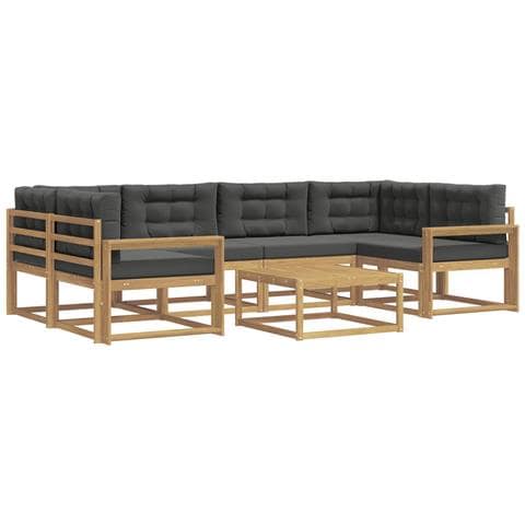 Set di divani da esterno con cuscino 5 pcs Bianco e Antracite - Foto 1
