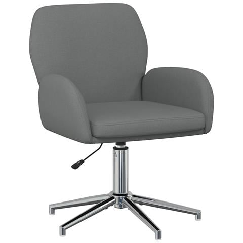 Sedia da scrivania girevole 54 x 58 x 90 cm Grigio Scuro - Foto 1
