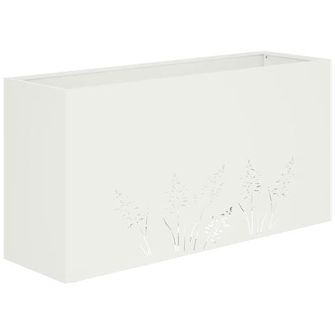 Vaso da giardino Bianco 100 x 30 x 49 cm - Foto 1