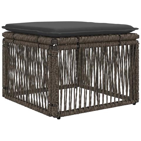 Set Divano da Giardino 11 pz Grigio e Grigio Scuro polyrattan - Foto 10