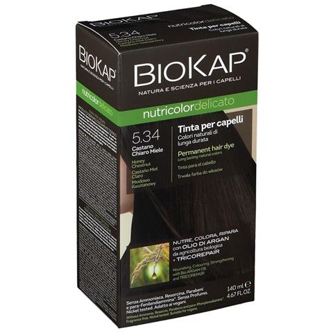 Biokap Nutricolor Delicato 5,34 Castano Chiaro Miele Tinta Tubo + Flacone - Foto 5