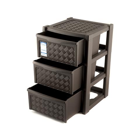 Cassettiera 3 Cassetti Arianna col Wenghè Effetto Rattan - Foto 2