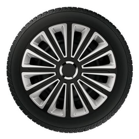 Copricerchi Auto Universali 14 Pollici Tech-one Trend Dc Rc Black Silver 31591 - Foto 2