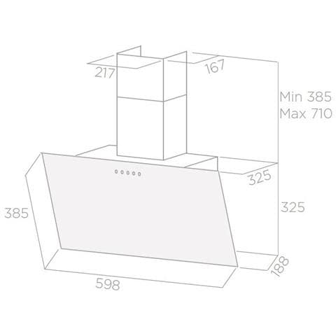 Cappa da Parete PRF0119819A Aspirante 60 cm Colore Nero - Foto 5