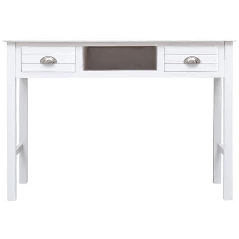 Scrivania Bianca 110x45x76 Cm In Legno - Foto 9