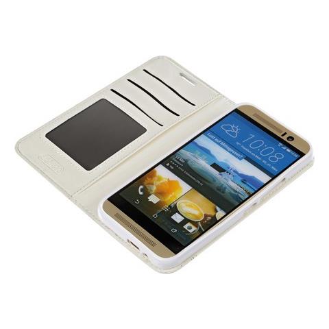 Wallet Folio Case, Cover A Libro - Htc One M9 - Bianco - Foto 3