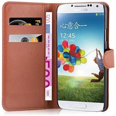 Custodia Compatibile Con Samsung Galaxy S5 / S5 Neo In Marrone Pastello - Coperchio Protettiva Con Chiusura Magnetica, Funzione Stand E Tasca Per Le Carte - Foto 5