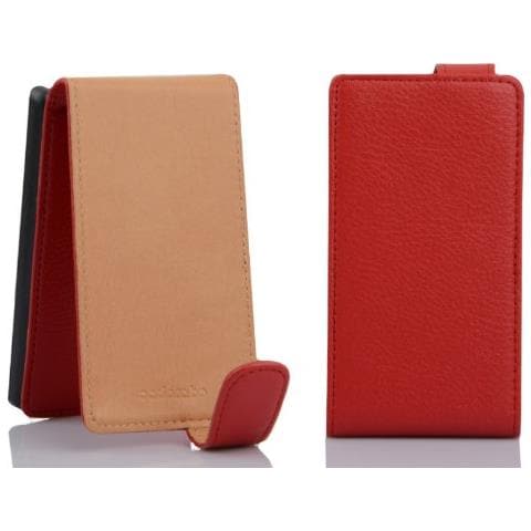 Custodia Compatibile Con Samsung Galaxy Mega 5.8 In Rosso Cremisi - Coperchio Protettivo In Design Flip Realizzato In Similpelle Testurizzata - Foto 2